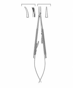 Portaagujas Castroviejo con mandíbulas lisas de 18 cm |   Acero Inoxidable de Primera Calidad - Product Image 1