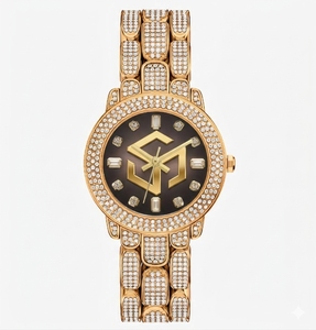 Luxury Iced Out Moissanite Diamond Hip Hop Quartz <b>Watch</b> Men Polygon Analog Wristwatch - Product Image 4