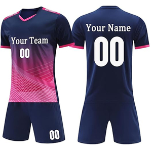 Uniforme de Fútbol al por Mayor, Conjunto de Camiseta y Pantalones Cortos con Logotipo Personalizado, Ropa Deportiva Transpirable de Poliéster de Secado Rápido - Product Image 4