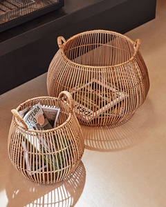 Cesta de Picnic Elegante de Bambú y Ratán, Organizador de Almacenamiento de Fibra Natural Hecho a Mano, con Logotipo Personalizado, Ecológico y Rústico - Product Image 2
