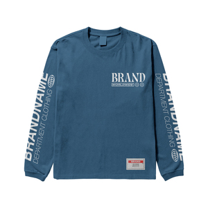 Sweat-shirts pour hommes personnalisés en molleton de coton, coupe oversize à épaules tombantes, grande taille, en molleton bouclette de poids moyen, avec impression graphique et col rond - Product Image 2