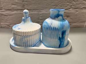 Classic Handcrafted Resin Jar Set Stackable & Heatable Eco-Friendly Kitchen Tableware for Business Gifts - Product Image 1