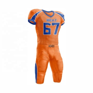 Nuevo Diseño Personalizado, Conjunto de Camiseta de Fútbol Americano con Estampado por Transferencia de Calor, 100% Poliéster, Cuello en V, Tallas Grandes, Ropa Deportiva para Hombre - Product Image 5