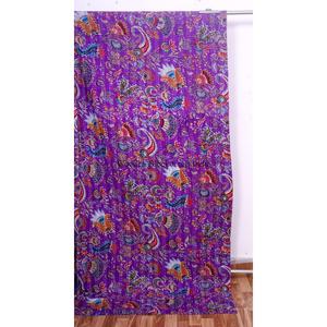 Couvre-lit Kantha imprimé paisley fait main, moderne et tendance, écologique, toutes saisons, double taille, 100% coton biologique - Product Image 3