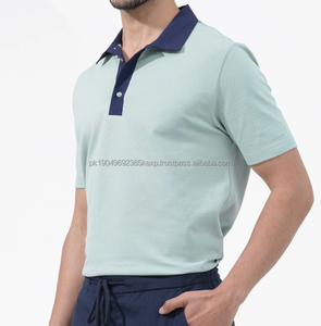 Camiseta Polo de Manga Corta para Hombre con Logotipo Personalizado a la Moda, Nuevo Diseño en Tela de Algodón Suave con Bordado en Color de Contraste - Product Image 3