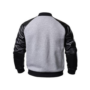 Veste universitaire écologique, corps en polyester recyclé, bordures en coton biologique, matériaux durables, personnalisable. - Product Image 3