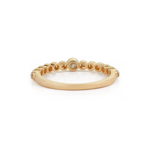 Nouveautés ODM OEM : Bague empilable en or jaune 14 carats avec diamant rond brillant, idéale pour le quotidien, cadeau pour elle, bijoux. - Product Image 6