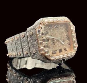 TG último diseño de tendencia Esmeralda y Diamante reloj de hombre 925 Plata Hip Hop reloj desgaste lujos diamante Moissanite reloj para hombres - Product Image 1