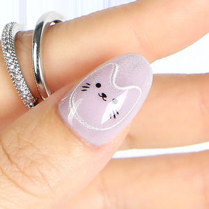 Ongles carrés réutilisables en ABS Glintnail à presser avec colle pour les doigts - Forme amande personnalisée - Product Image 3