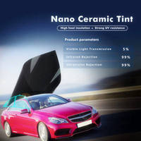 1.52*30m Rulo 10 Yıl Garantili Oto Araba Cam Filmi Isı ve UV Engelleyici Cam Filmleri Nano Seramik Renklendirme Filmi Nano Seramik Renklendirme