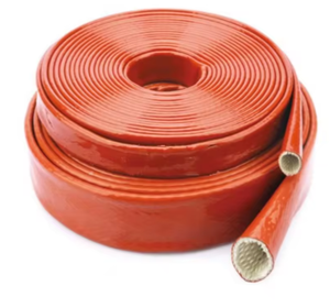 High-Temperature Resistance Coated Fiberglass Sleeve High <b>Heat</b> Protection Fire Sleeves Silicone Fiberglass Insulation Sleeving - Product Image 2