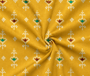 Cotton <b>Fabric</b> Medium <b>Weight</b> Combed Woven Jaipuri Buti Print Edition Minimalist Traditional Geometric Single-stem Twin-leaf Top - Product Image 2