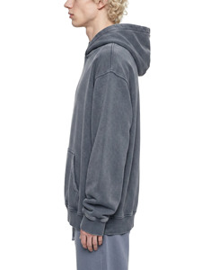 Sudadera con Capucha Unisex de Corte Regular, a Rayas, 100% Algodón, Felpa, Corte Casual, Bolsillo Canguro, Acabado Lavado, Ropa de Invierno - Product Image 2