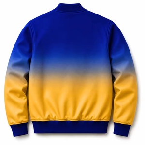 Chaqueta Universitaria Ombre de Satén para Mujer Sigma Gamma Rho con Letras Griegas Bordadas, Botones a Presión y Cuello y Puños de Punto Acanalado - Product Image 6