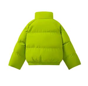Chaqueta Acolchada Delgada con Cuello Alto, Unisex, Informal, para Invierno, Relleno de Poliéster, Resistente al Viento, Color Sólido, Largo Regular, Logotipo Frontal - Product Image 2