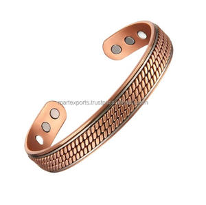 Adjustable Fit Distinctive Pattern Tennis Style <b>Copper</b> <b>Bracelet</b> Fashionable Design for Men and Women Daily Wear - Product Image 1