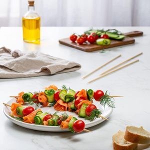 Premium Bamboo <b>Skewers</b> for BBQ Cocktail Party Eco Friendly Wooden Kebab Sticks - Product Image 3