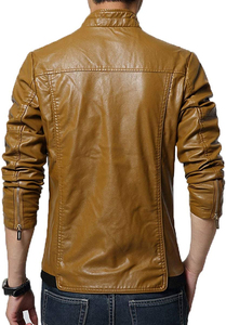 Custom Size Casual Wear Genuine Fashion <b>Leather</b> <b>Jacket</b> for <b>Men</b> 2026 New Arrival High Quality Fashion <b>Men</b> <b>Leather</b> <b>Jacket</b> for sale - Product Image 4