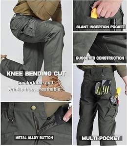 กางเกงยุทธวิธีสำหรับผู้ชายคุณภาพสูง กางเกงคาร์โก้ผ้าริปสต็อป กันน้ำ มี 9 กระเป๋า - Product Image 2