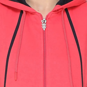 High Quality Women's Winter Solid 100% Cotton Customizable Two Piece Sportswear <b>Tracksuit</b> Set for Gym Workouts - Product Image 3