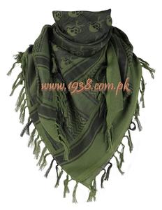 Shemagh Tactique Désert Écharpe De Luxe Carré Coton Keffieh avec Crâne Motif Imprimé Foulard Arabe pour Hommes et Femmes - Product Image 1