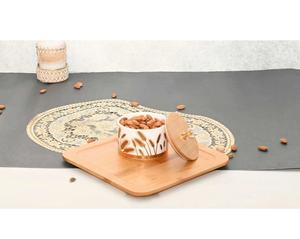 Juego de Frascos para Frutos Secos con Bandeja de Madera, Elegante Juego para Servir y Regalar - Product Image 2