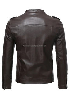 Chaqueta de cuero de moda personalizada para hombre recién llegada ropa de moda nuevo estilo 2024 venta directa de fábrica chaqueta de cuero para hombre - Product Image 4