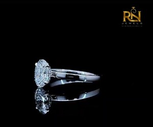 Bague de fiançailles en or massif avec halo caché en diamant de laboratoire rond de 2 carats pour femme, OEM ODM, vente en gros, approvisionnement B2B - Product Image 4