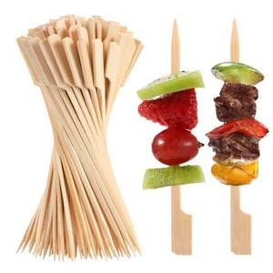 Brochetas de Bambú Desechables Blue Lotus Farm Lucy, Paquete de 6-8 Unidades, Mango Largo y Resistente, para Parrilla de Carbón, Ecológicas, No Tóxicas - Product Image 5