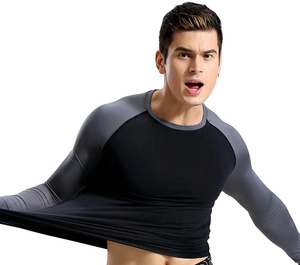 Vêtements de compression de qualité supérieure OEM deux tons de couleur extensible pour hommes séchage rapide logo personnalisé éraflures aux meilleurs prix - Product Image 4