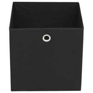 Ensemble de 4 boîtes de rangement pliables en tissu non tissé noir, boîtes à vêtements de 11 pouces - Product Image 4