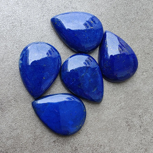 Cabochon en lapis-lazuli naturel, taille poire, pierre précieuse calibrée, pour la fabrication de bijoux, toutes tailles disponibles - Product Image 2