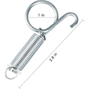 ตัวล็อคประตูกรงสัตว์เลี้ยงแบบสปริงโลหะขนาด 75 มม. 4 ชิ้น ใช้งานมือเดียว สำหรับกรงกระต่ายและกรงสัตว์เลี้ยงขนาดใหญ่ - Product Image 1