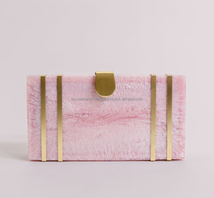 Dernier Design Look Résine Pochette Sac à Main Artisanal pour Dames Vente à Chaud Sac à Main en Résine avec Chaîne pour Femme - Product Image 5