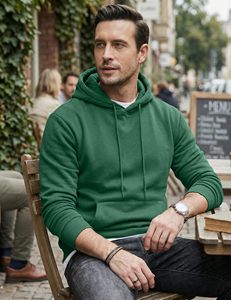 Wholesale 100% Cotton Men's Pullover Hoodie Custom Dropped Shoulder Casual Style Oversized Streetwear Pullover Hoodies <b>for</b> Men - Product Image 4