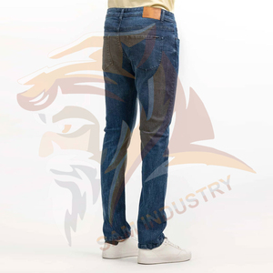 Pantalones Vaqueros de Mezclilla de Alta Calidad con Logotipo Personalizado para Hombre, Estilo Recto, Cintura Media, Fabricante OEM - Product Image 4