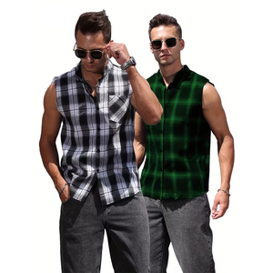 เสื้อผ้าผู้ชายไซส์ใหญ่ สวมใส่สบาย ระบายอากาศได้ดี ป้องกันรอยยับ เหมาะสำหรับใส่เที่ยวเล่นกลางแจ้ง มีกระเป๋าหน้าอก น้ำหนักเบา ไม่มีแขนเสื้อ สำหรับฤดูใบไม้ผลิ - Product Image 3