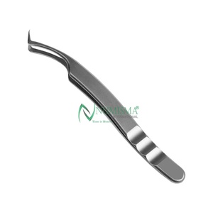 Pince à épiler fine et légère en acier inoxydable japonais antistatique Fiber Grip pour extensions de cils - Product Image 2