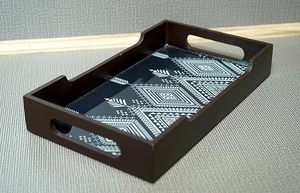 Bandeja rectangular de madera para servir, plato decorativo para la cena, plato geométrico para té y café, para el hogar y hoteles - Product Image 3