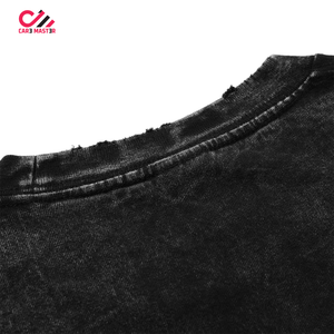 Prix de gros OEM Personnalisé T-shirts délavés à l'acide avec logo imprimé 100% coton Sérigraphie T-shirt pour hommes Nouvelle mode Vêtements décontractés - Product Image 3