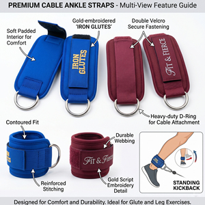 Gym Trainer Protection Ankle <b>Brace</b> Support Straps Cable Machine Workout Fitness Wear Ankle Straps Cable Machine - Product Image 2