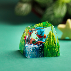 Teclas Artesanales Bosque Místico, Teclas Artesanales Personalizadas, Teclas Anime Lindas, Teclas Verdes, Juego de Teclas, Teclas de Madera - Product Image 4