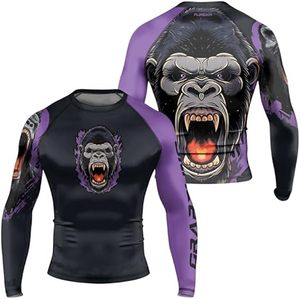 Camiseta de Compresión para Jiu Jitsu BJJ con Logotipo Personalizado, Transpirable, Unisex, para MMA, con Estampado por Transferencia de Calor, Mangas Largas - Product Image 5