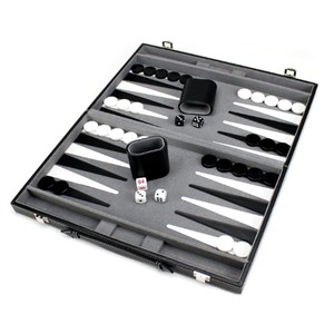 Juego de Backgammon de Cuero Negro de Alta Calidad, Juego de Mesa Clásico para Fiestas Familiares, Juego de Backgammon Profesional de Viaje, Regalo - Product Image 4