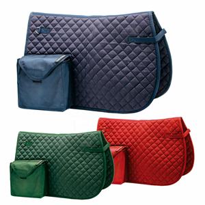 Tapis de selle de cheval imperméable avec coussin d'équitation matelassé de poche avec rangement pour entraînement équestre sur sentier équipement d'équitation en plein air - Product Image 1