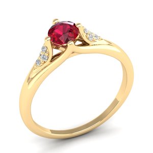 Bagues REYES en moissanite et rubis rouges de qualité supérieure en argent sterling 925 pour femmes, bijoux personnalisables pour fiançailles et mariage - Product Image 2