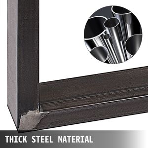 Set di 2 Gambe per Tavolo in Metallo Resistenti, Altezza 28FT, Larghezza 23FT, Sezione Quadrata 3.1'', per Tavoli da Pranzo - Product Image 2