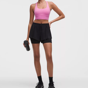 New Arrival Women's High Quality Fitness Yoga <b>Bra</b> Front Zipper Back Adjustable Straps High Support Breathable Spandex/Polyester - Product Image 1
