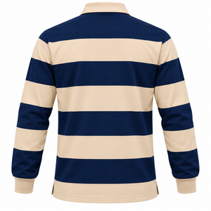 High Quality <b>Men</b> Long Sleeve Rugby <b>Shirt</b> Classic Striped Jersey Collar Golf <b>Shirt</b> Custom <b>Mens</b> Casual Long Sleeve Rugby <b>Shirt</b> - Product Image 2