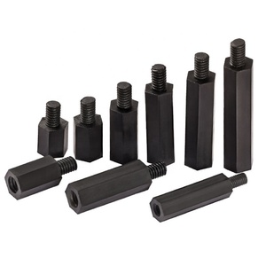 SDPSI500pcs M3黑色六角尼龙支座间隔柱，用于印刷电路板主板固定塑料间距螺钉长度 = 5毫米至50毫米 - Product Image 1